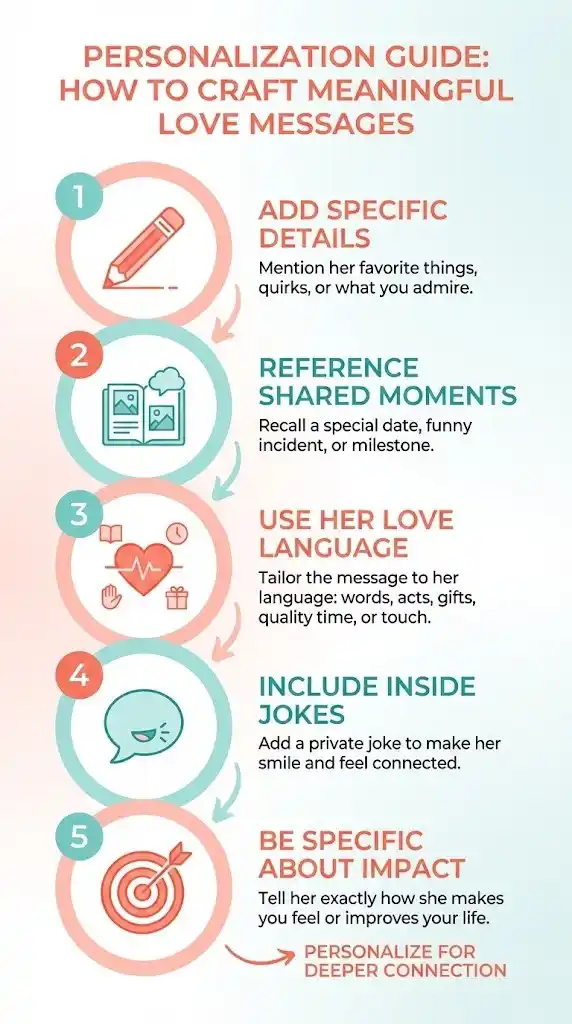 Step-by-step guide on how to personalize love messages for her